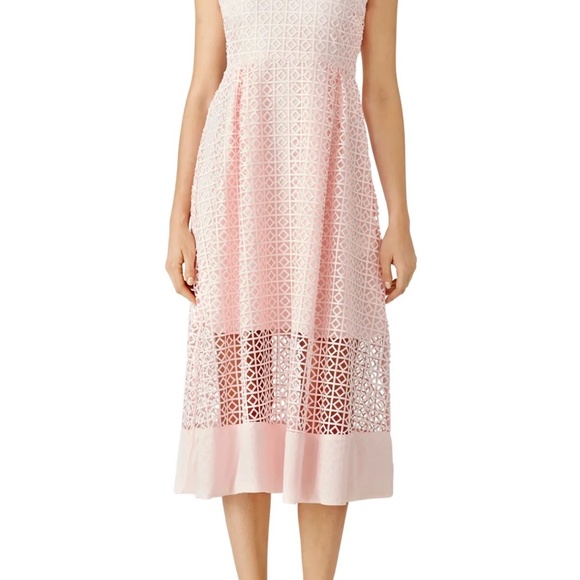 ST by OLCAY GULSEN Women's Blush Geometric Lace Dress EU 34 sleeveless - Picture 1 of 13